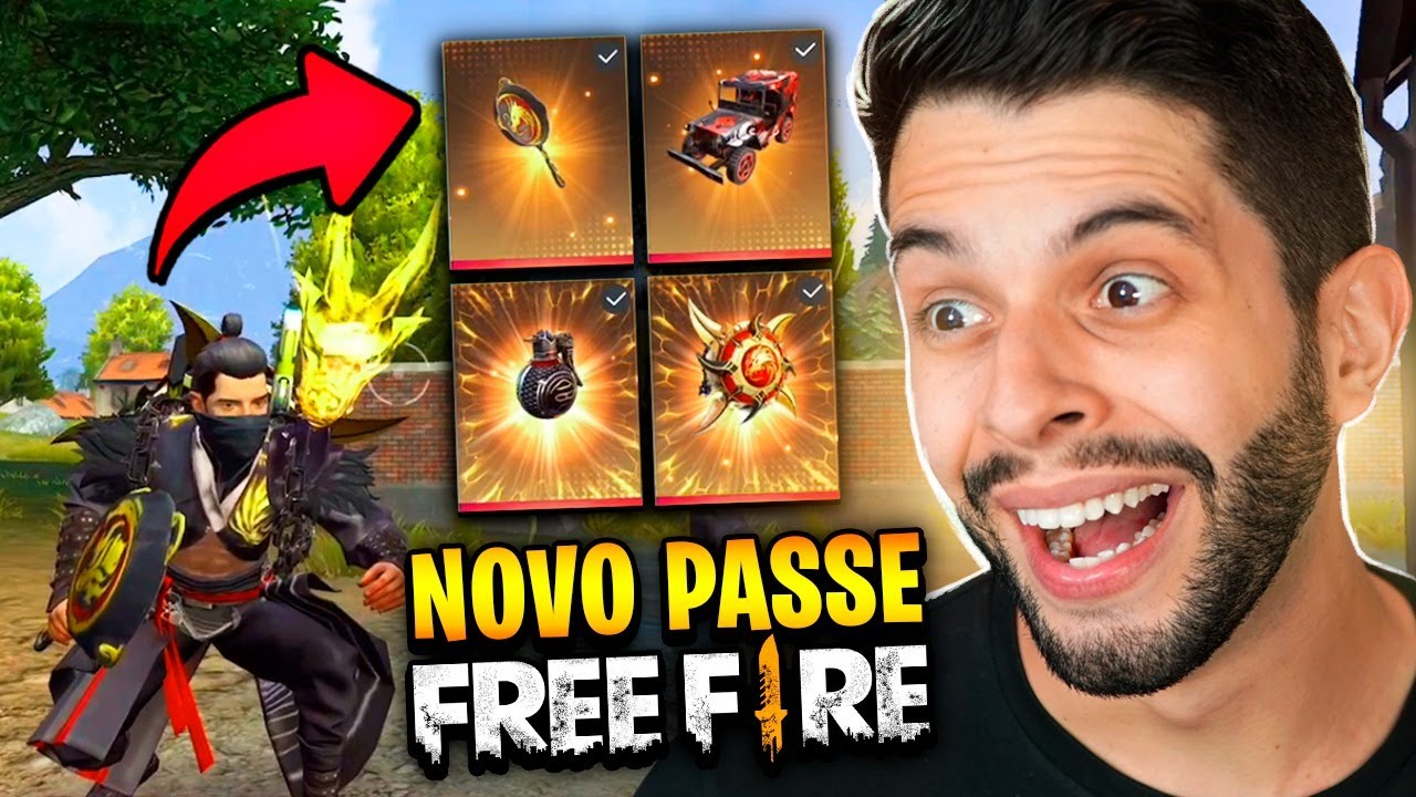 NOVO DRAGÃO?! ZEREI O MELHOR PASSE DO FREE FIRE!!