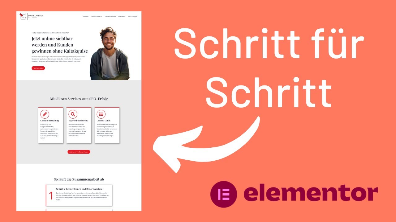 One-Page-Website mit Elementor erstellen (kostenlos)
