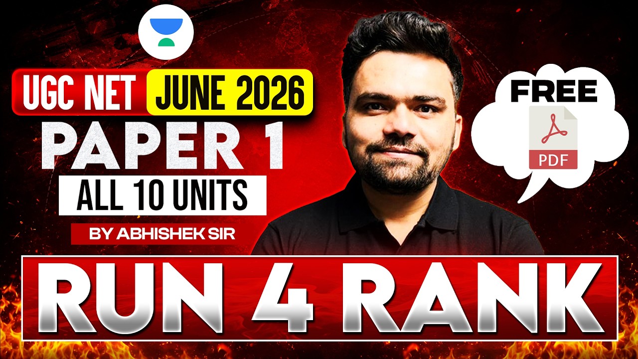 UGC NET Paper 1 | Paper 1 All 10 Units One Shot Marathon | UGC NET Paper 1 2026 | Abhishek Sir