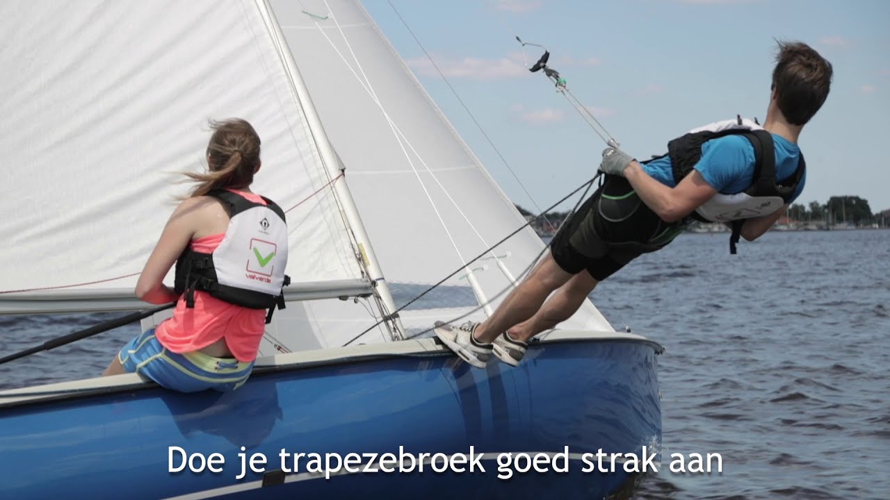 Randmeer zeilboot trapezetechniek