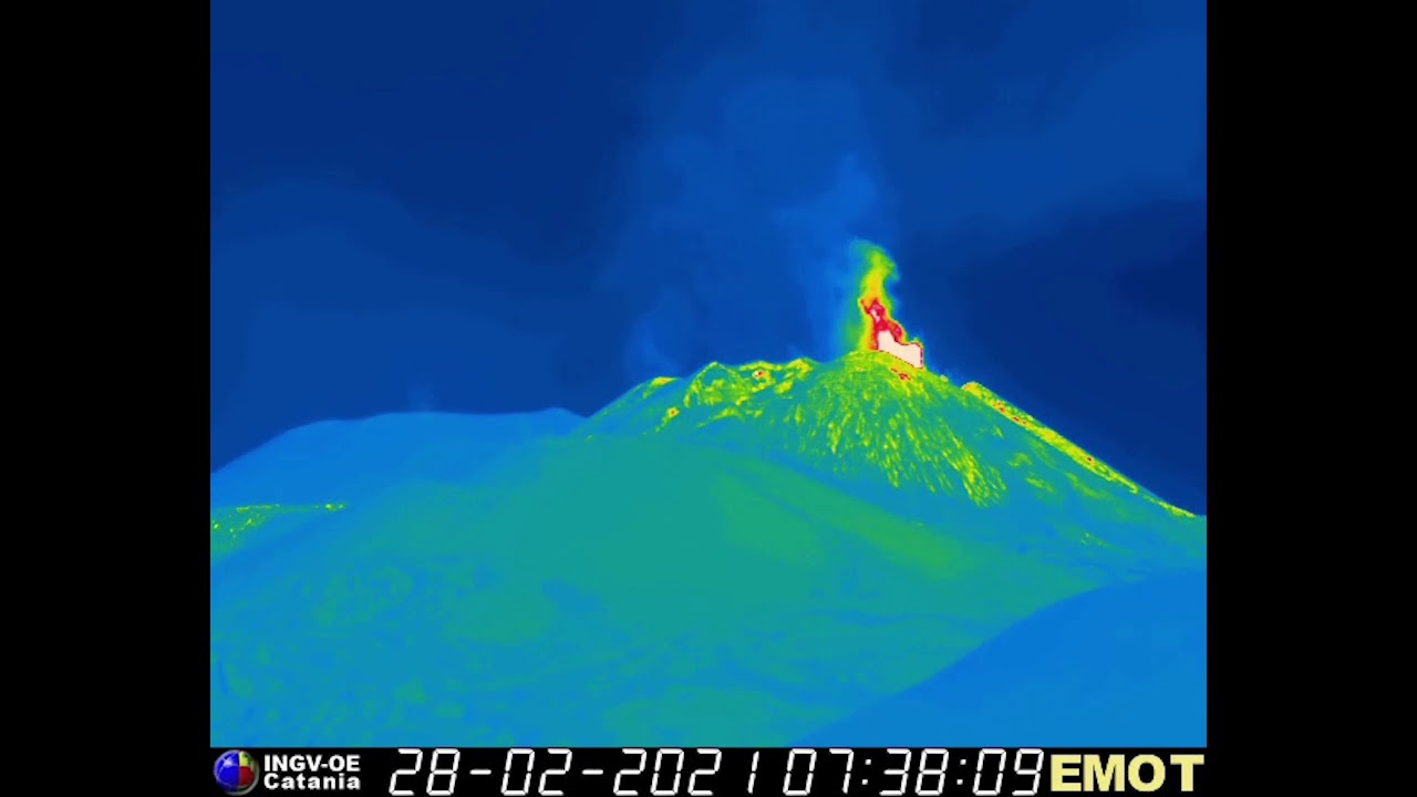 Parossismo al Cratere di Sud-Est dell'Etna, 28 febbraio 2021