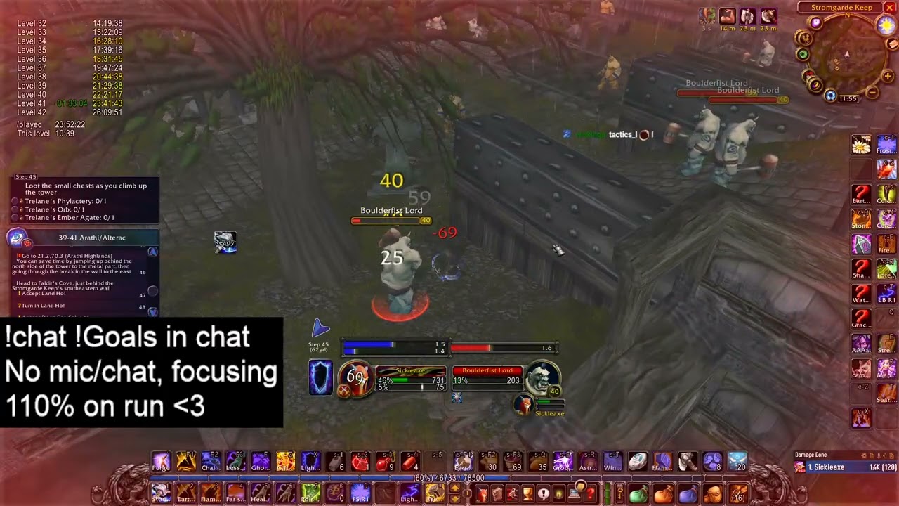 1-70 Shaman - World Record (All Classes) [SSF] - 72h 10m - Part 4 (40-47) - Classic TBC