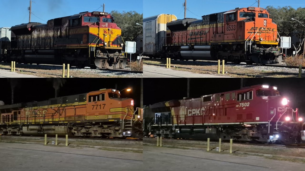 6 trains in Alice TX 2-15-26 ft. (CP 7502) & (horn salutes)