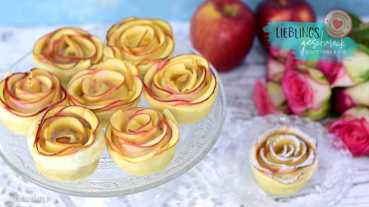 ein Strauß wunderschöne Apfelrosen Muffins/von Lieblingsgeschmack
