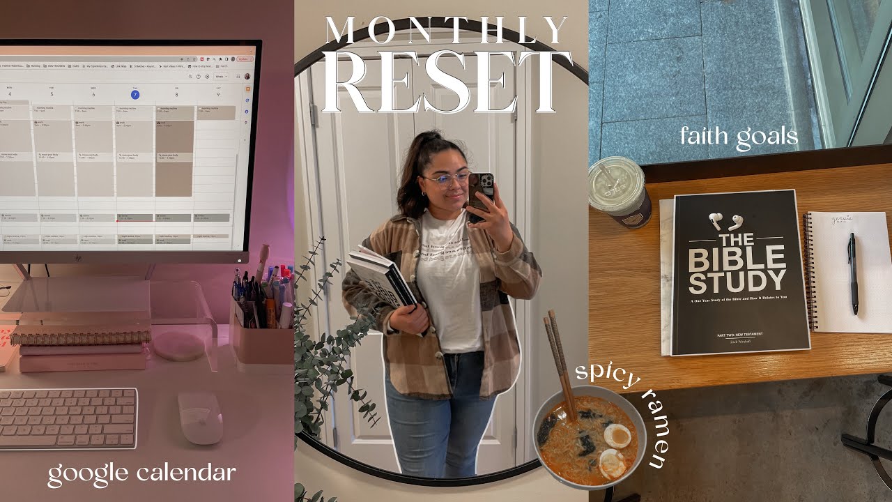APRIL MONTHLY RESET | goals, march reflection, budget, google calendar & more!