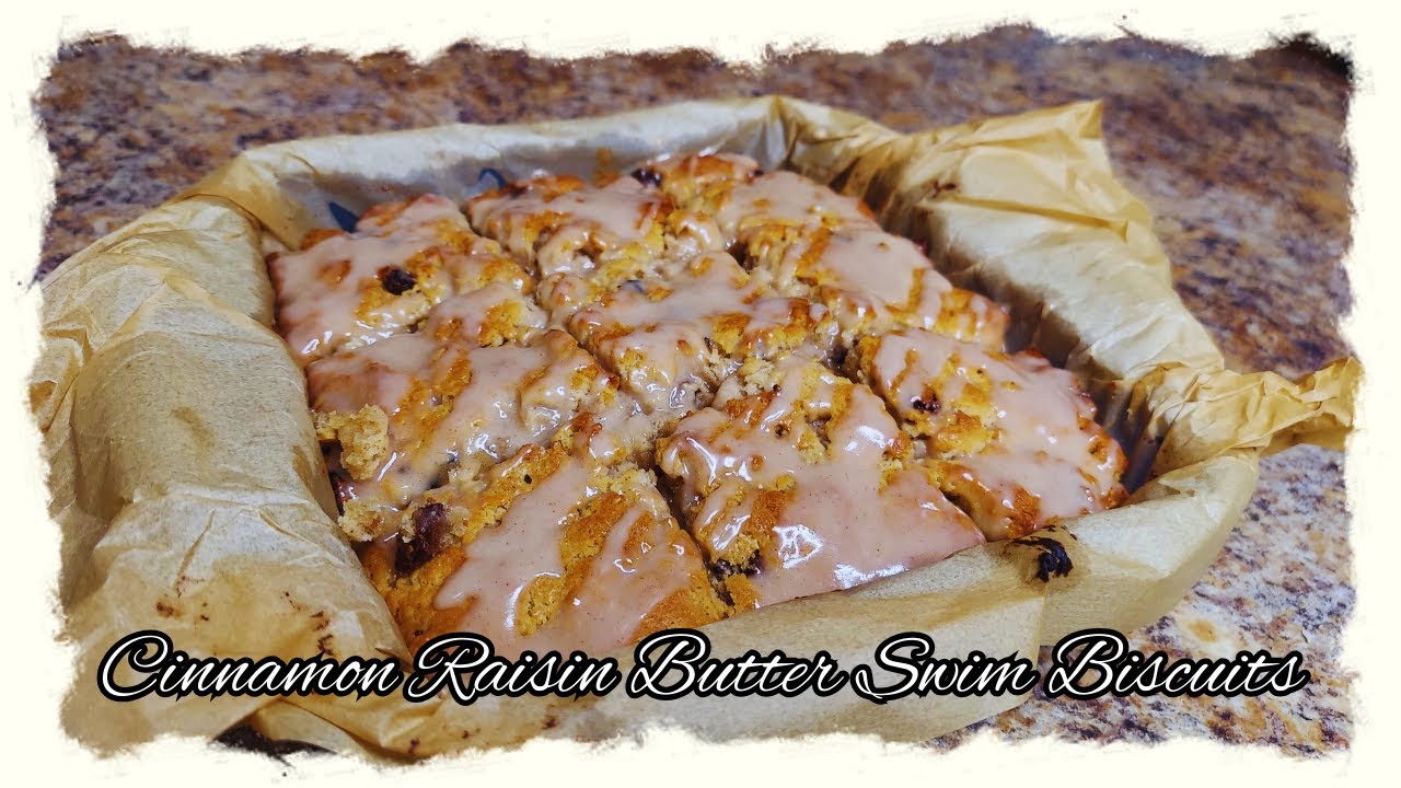 SOFT and FLUFFY Cinnamon Raisin Butter Swim Biscuits