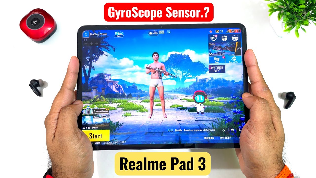 Realme Pad 3 Gyroscope Sensor BGMI Review 🚀🚀🔥🔥🔥 #realmepad3