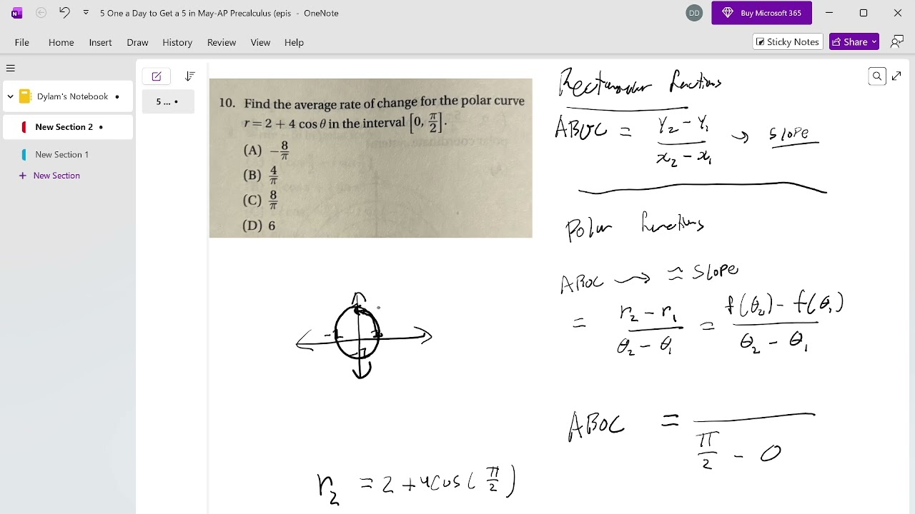 One a Day to Get a 5 in May - AP Precalculus (episode 15)