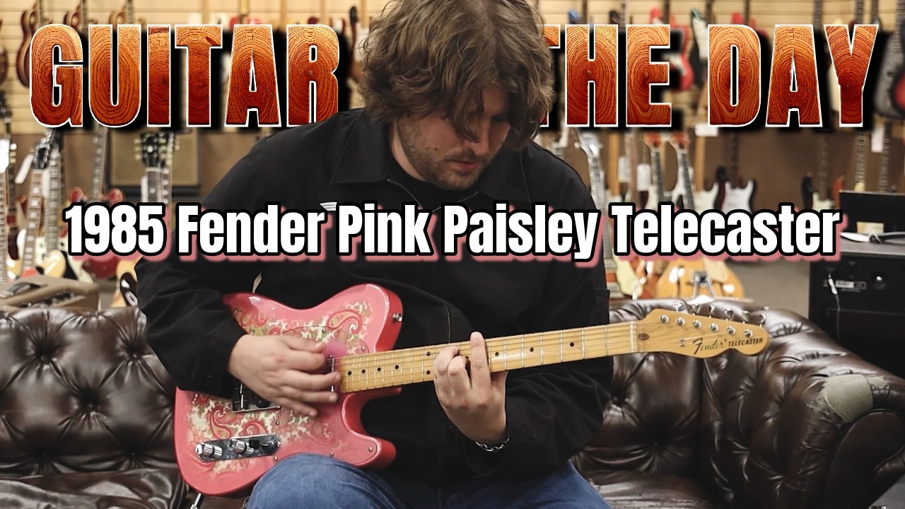 Fender Telecaster 1985 года, розовый с узором &laquo;пейсли&raquo;, производство Япония | Гитара дня