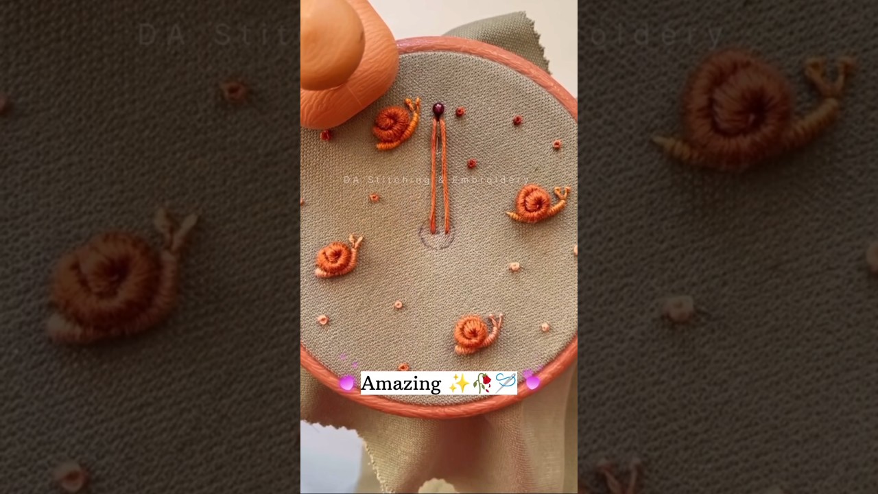 Unique Hand Embroidery Rolled Woven Picot Stitch|✨🥀🪡#shorts #youtubeshorts #handembroidery