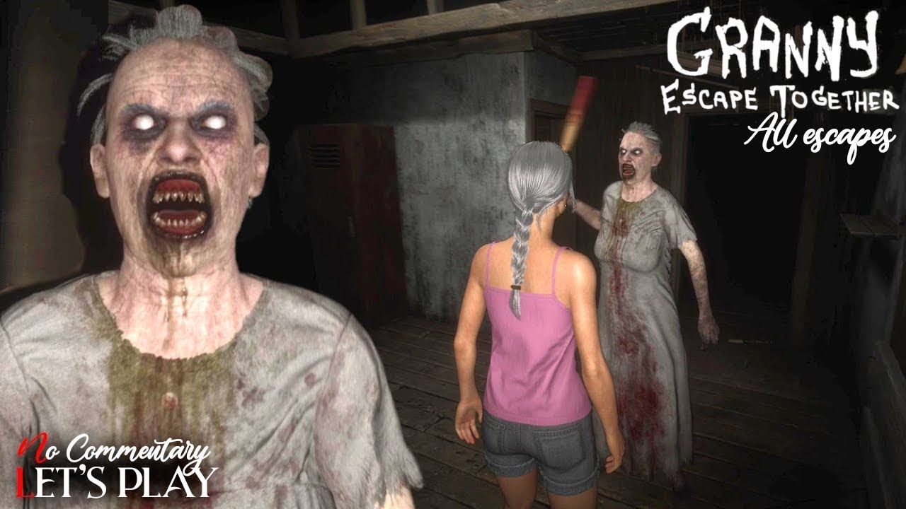 Granny Escape Together / Double face cam! 💥 #shorts #shortsfeed #shortslive #gaming