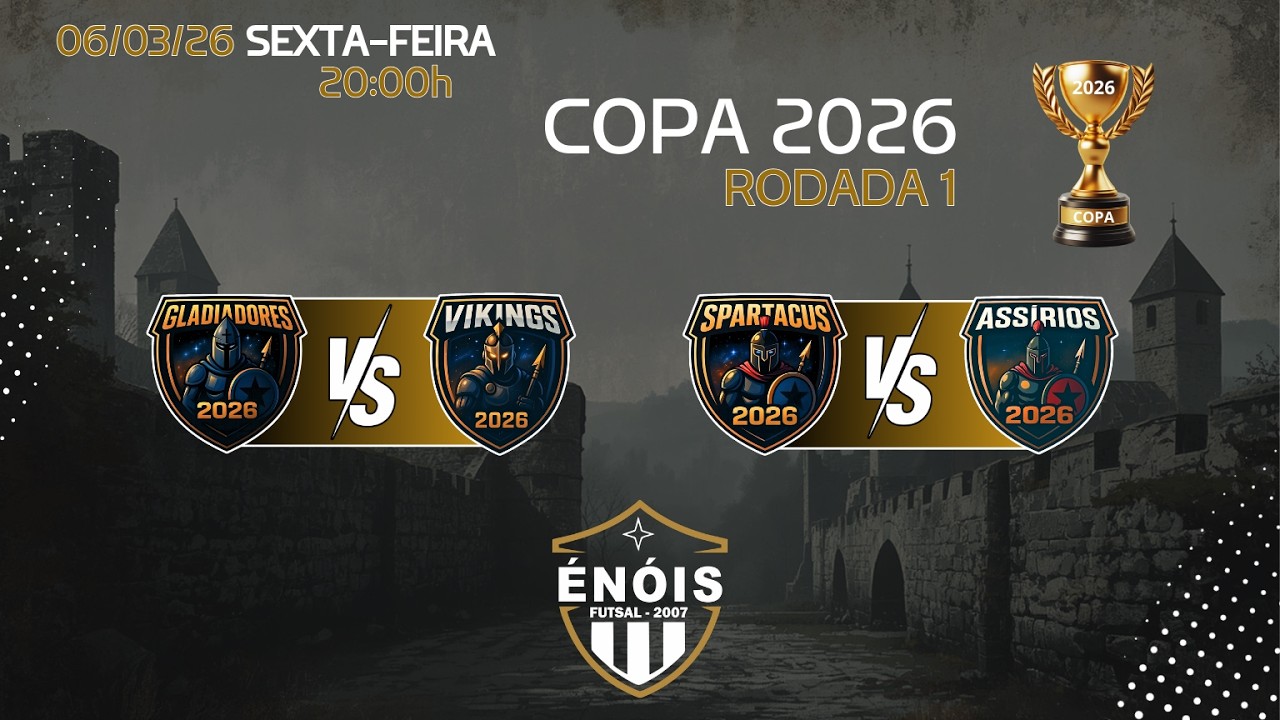 COPA 2026 #1 – WO logo na estreia! ⚠️🔥 Vikings atropelam Gladiadores por 9x4!