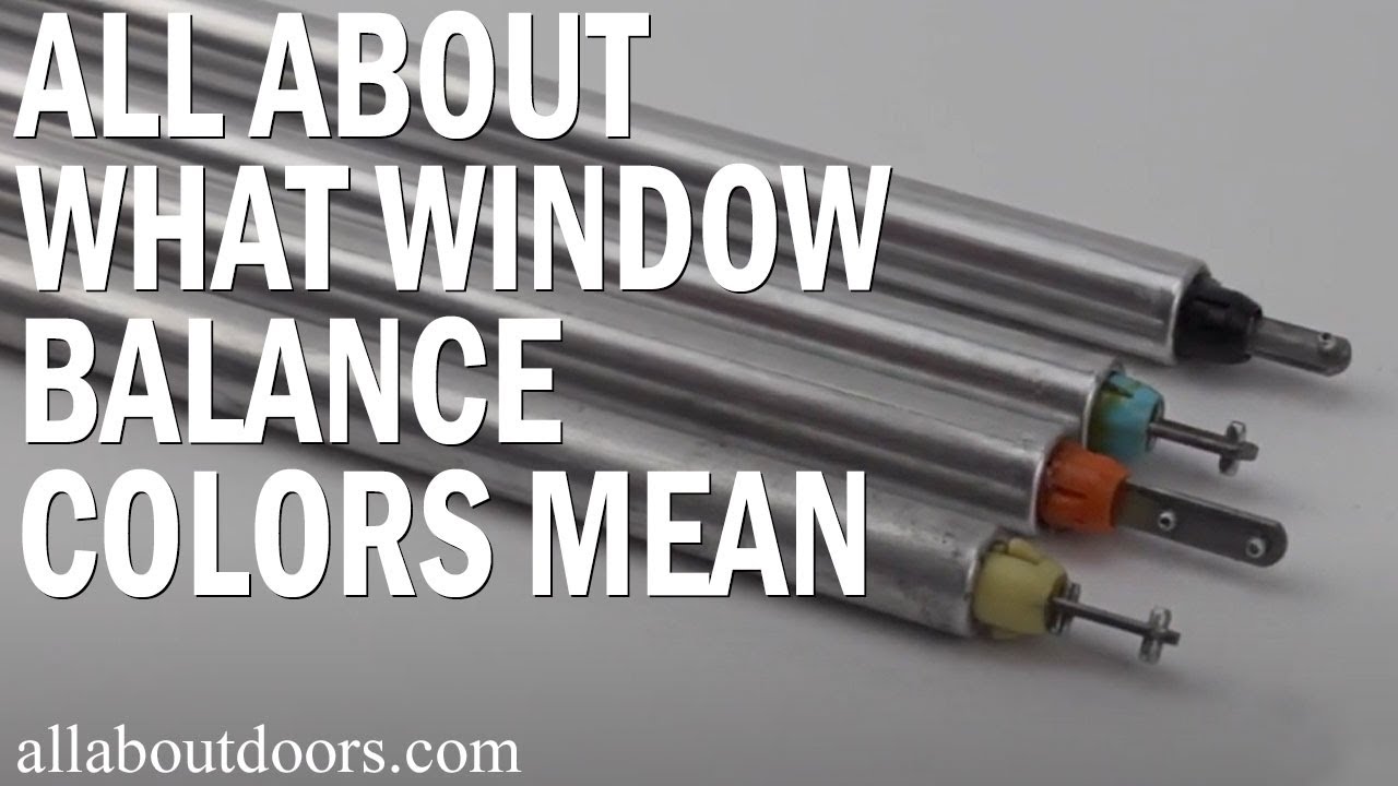 What Window Balance Colors Mean