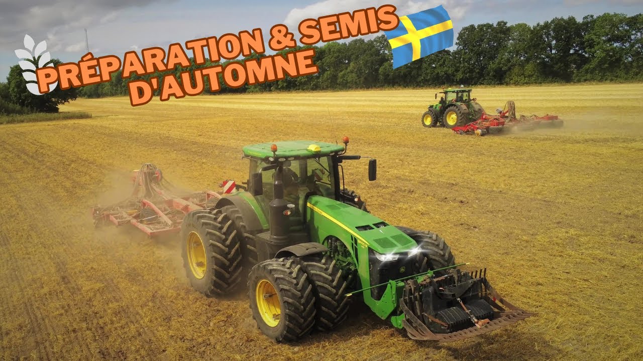 Préparation & Semis des céréales d'automne en SUEDE (600 HA)!
