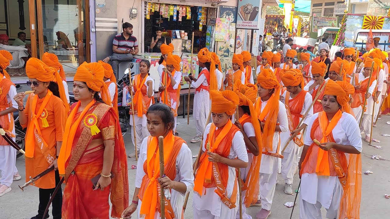 बिलाड़ा रामनवमी महोत्सव के दौरान निकली भव्य शोभायात्रा, शिवा तांडव,#bilada #ramnavami #rajasthan