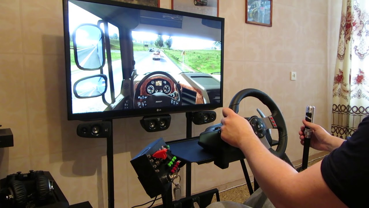 Euro truck simulator 2/Logitech G27,homemade cocpit