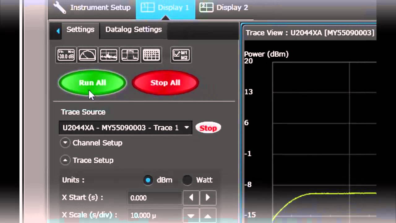 Signal Power Envelope Analysis with Power Sensors using BenchVue