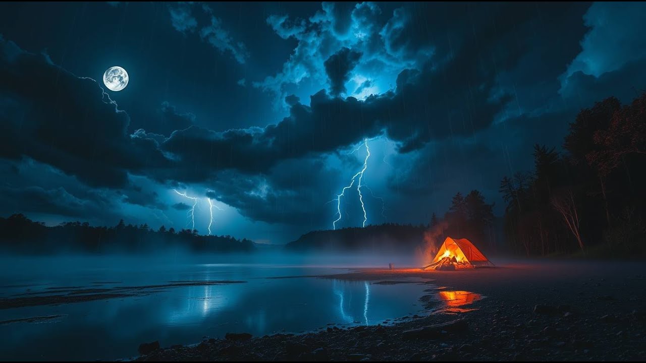 Rain Sounds for Sleeping - Relaxing Heavy Rain & Thunder for Deep Sleep, Focus, and Stress Relief