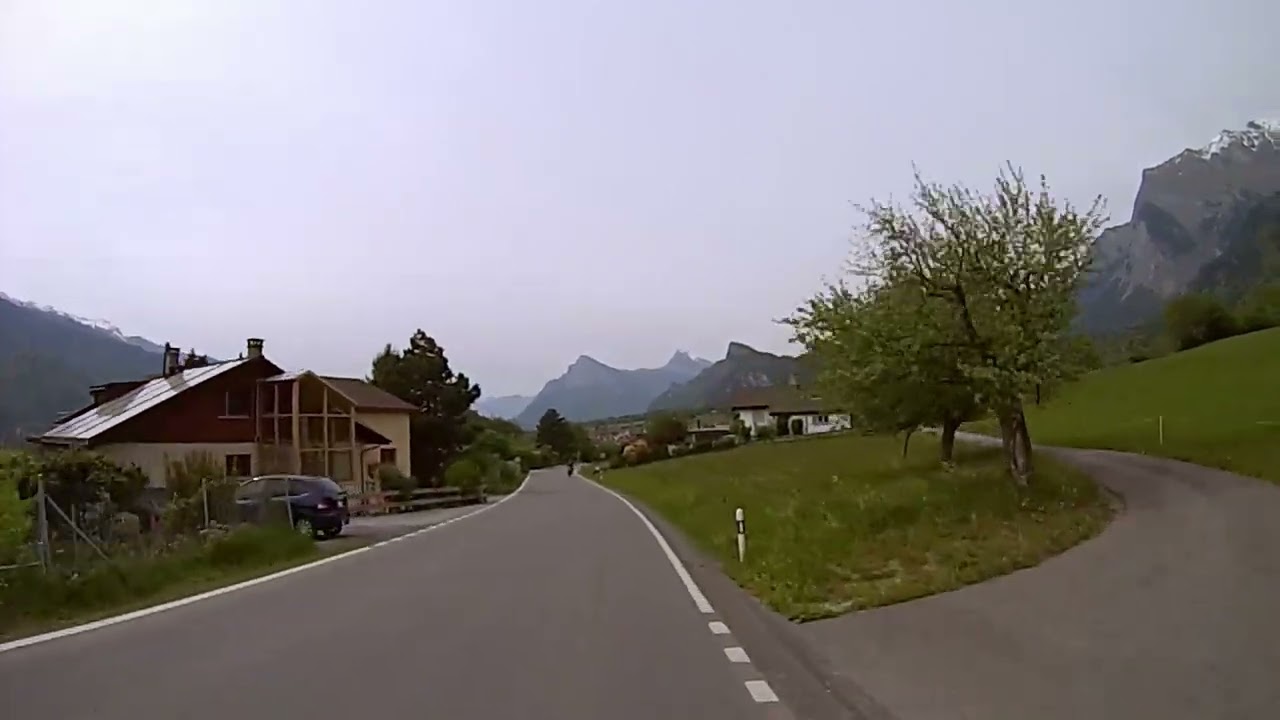 Eurovelo 15 - Rhine Cycle Route - Day 3 - Part 2 - Entering Maienfeld, Switzerland-Remastered