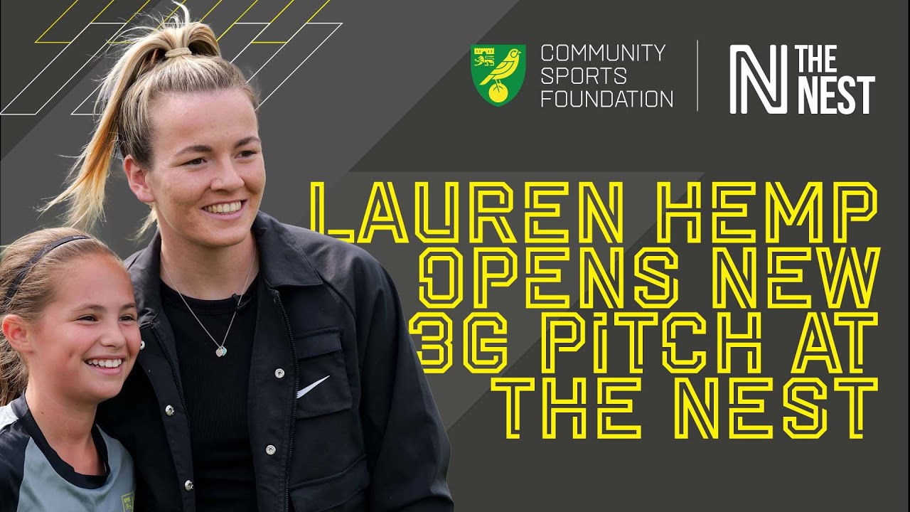England Womens Team Footballer Lauren Hemp MBE Opens New 3G Pitch at The Nest [2024]