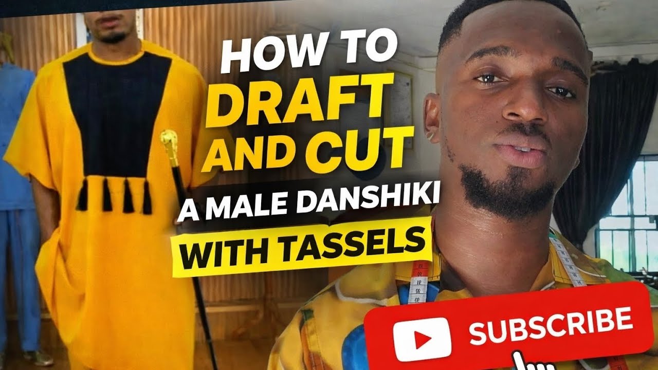 Male Danshiki Drafting & Cutting Made Easy (With Tassels)#dashiki 