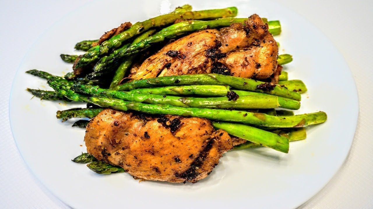 Garlic Herb Chicken and Asparagus | Chicken and Asparagus Stir Fry | How to Cook Asparagus in Pan