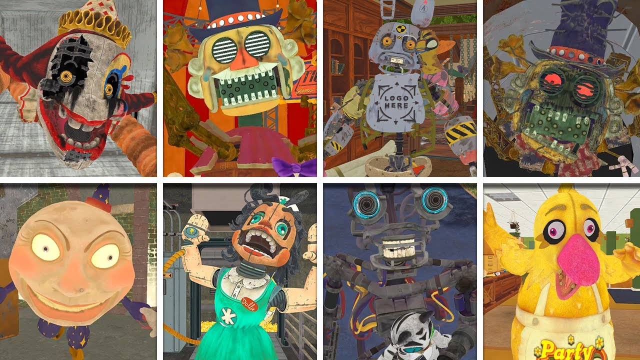FNAF Secret of The Mimic - All JUMPSCARES and FINAL BOSSES in BRIGHT Mode