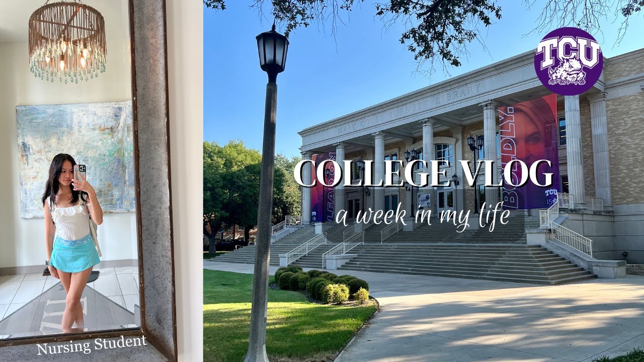 FIRST WEEK OF COLLEGE VLOG | TCU Nursing, Studying