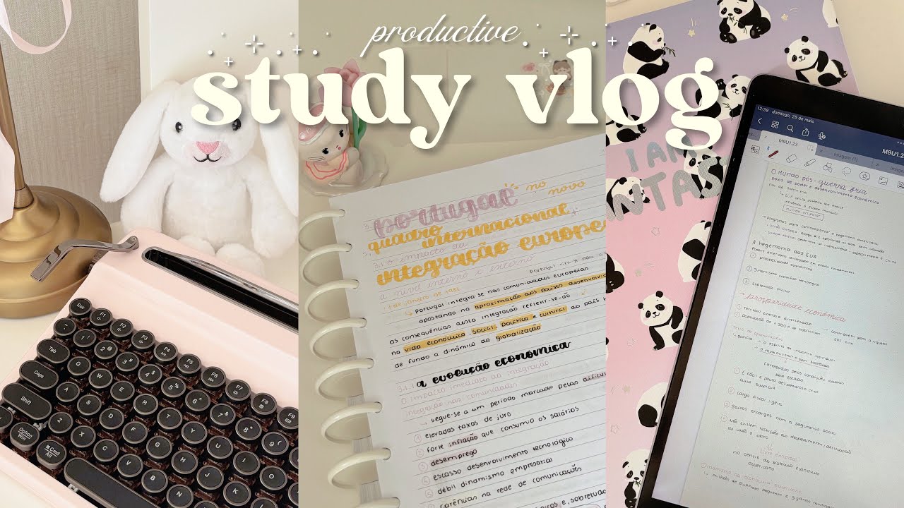 productive study vlog 🎀📓 school's library study session, iPad note-taking, new keyboard (FT. YUNZII)