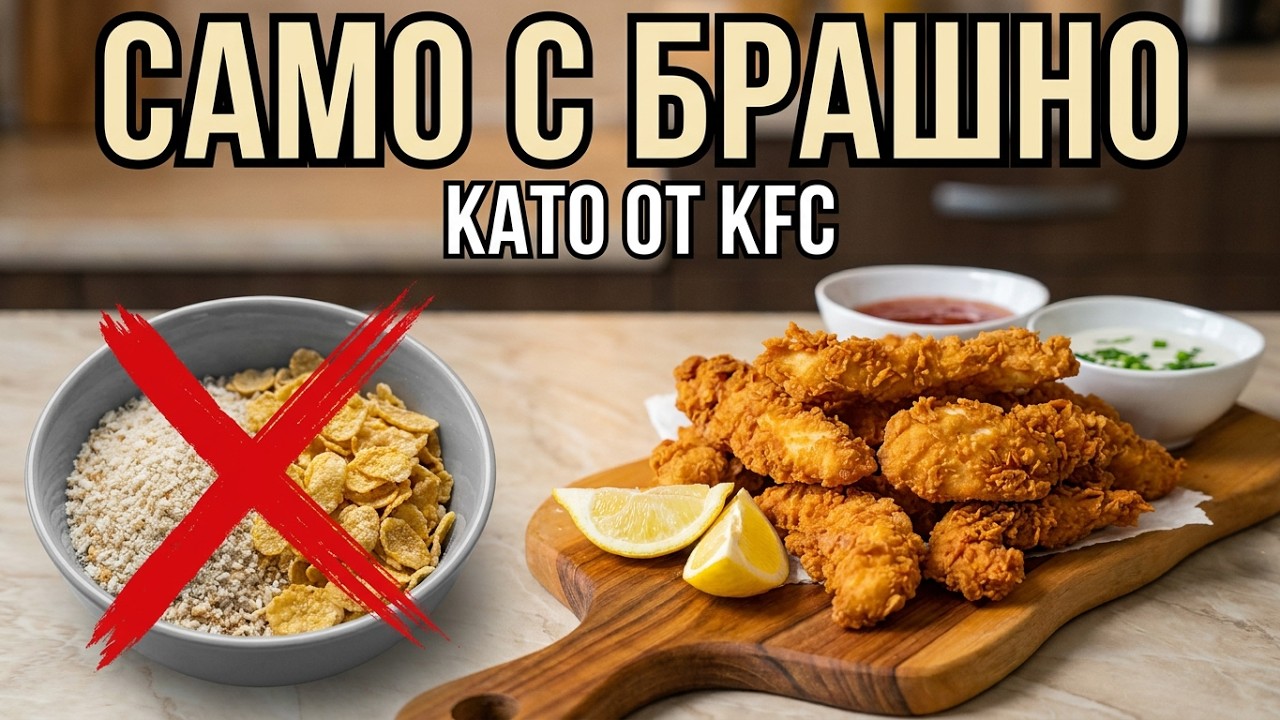 Пилешки хапки - без галета и корнфлейкс, crispy chicken nuggets without cornflakes or breadcrumbs