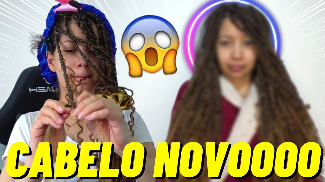FIZ TRANÇAS EM TODO MEU CABELO! (MUDEI MUITO)