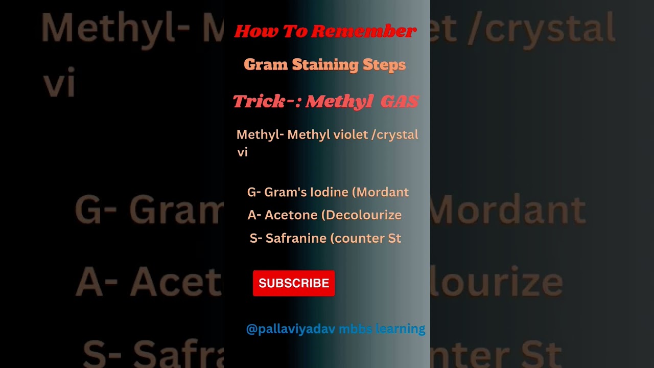 How to remember Gram Staining Steps # staining Techniques 