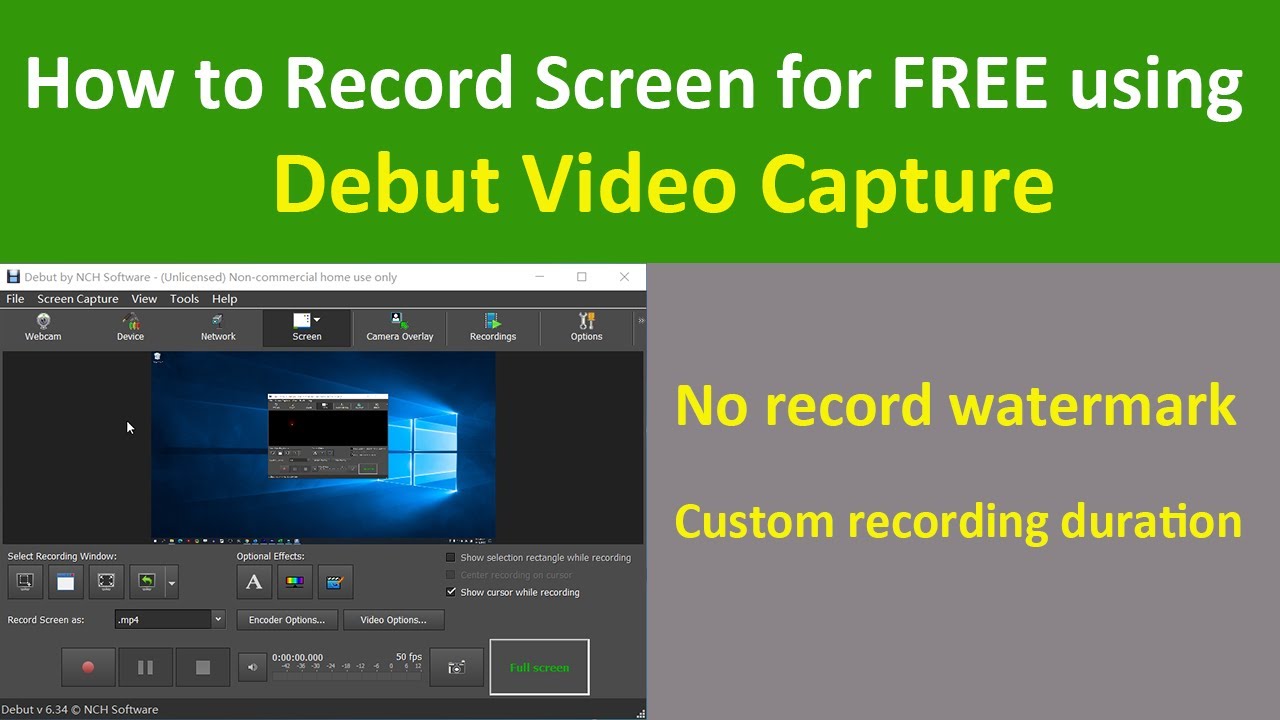 How to Record Screen for FREE using Debut Video Capture