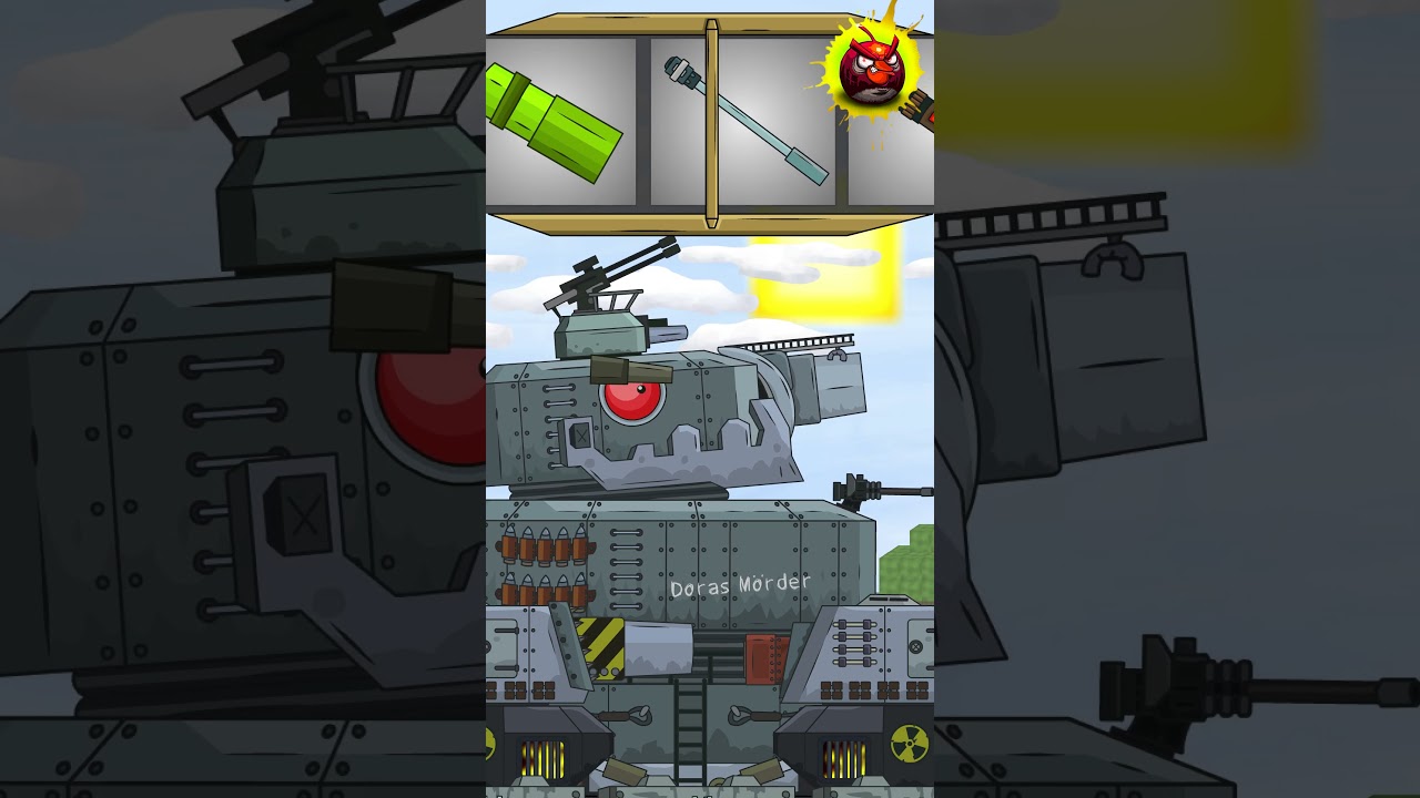 НОВЫЕ ПУШКИ ДЛЯ Doras M&ouml;rder #shorts #tanks #cartoon #tankanimate #animation