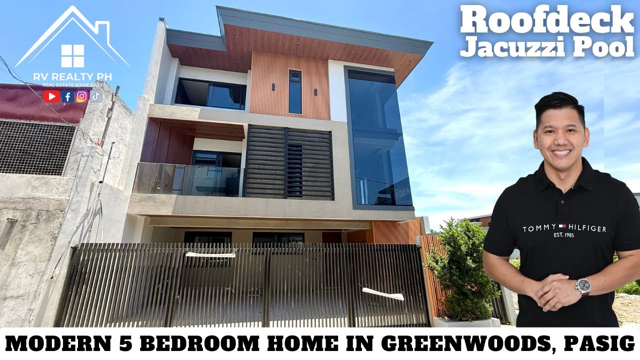 House Tour 50: Modern 5BR Home in Greenwoods with Roof deck Jacuzzi Pool!