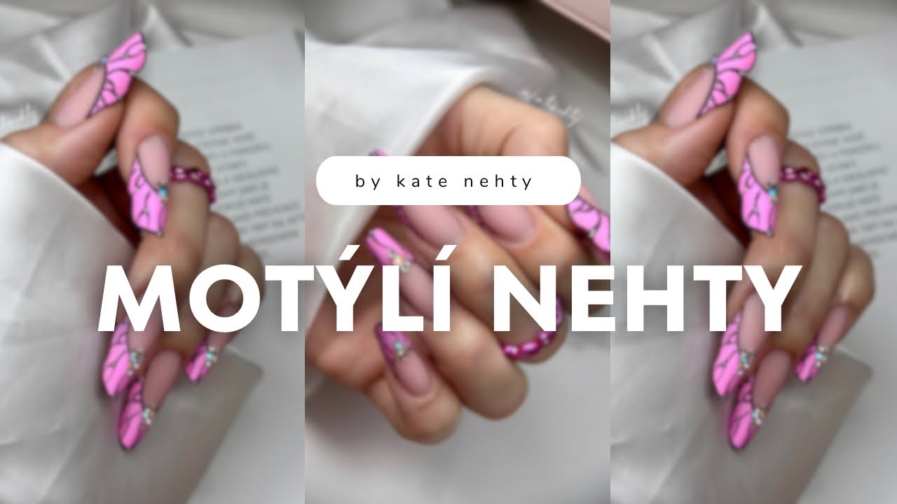 Poprvé zkouším modelovat MOTÝLÍ NEHTY na šablony 💅🏻 | Kate nehty