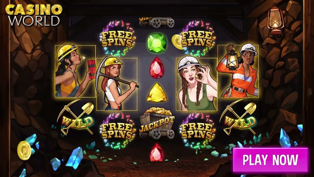 Casino World - Mining Mayhem Slot! Jackpots!💎