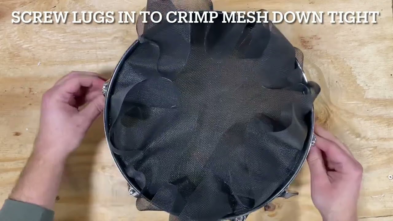 How to replace a DIY mesh drum head - acoustic to electronic conversion no talking