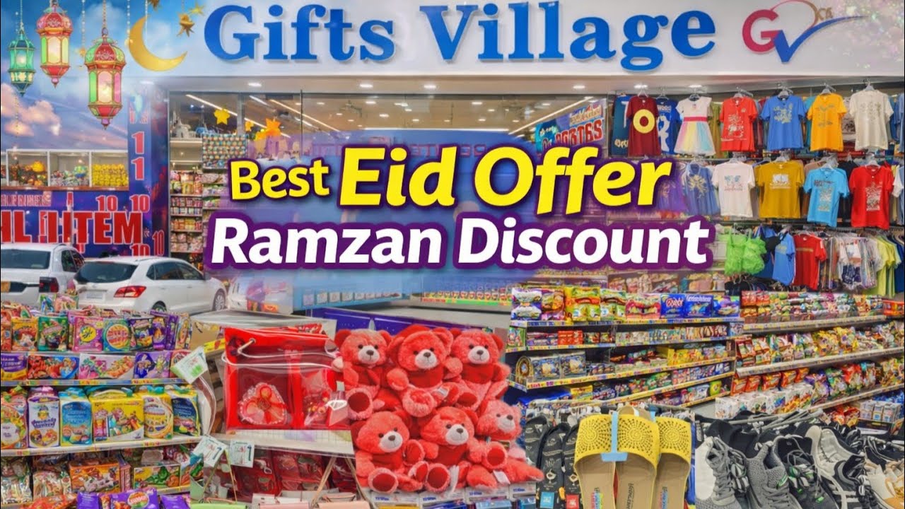 Best Eid Offer Ramzan Discount 2026 | Gift Village Shopping Market in Dubai 🛍️ | Budget Eid Shopping