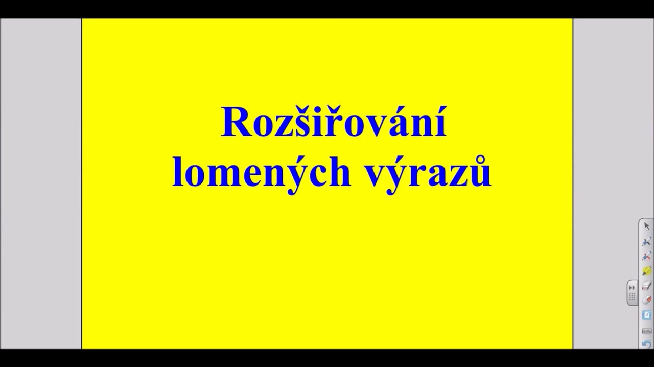 Rozšiřování lomených výrazů
