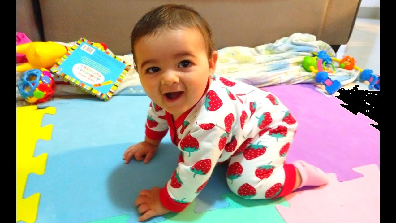 🔴 BEBÊ de 8 MESES ENGATINHANDO - BEBE COMEÇA A ENGATINHAR