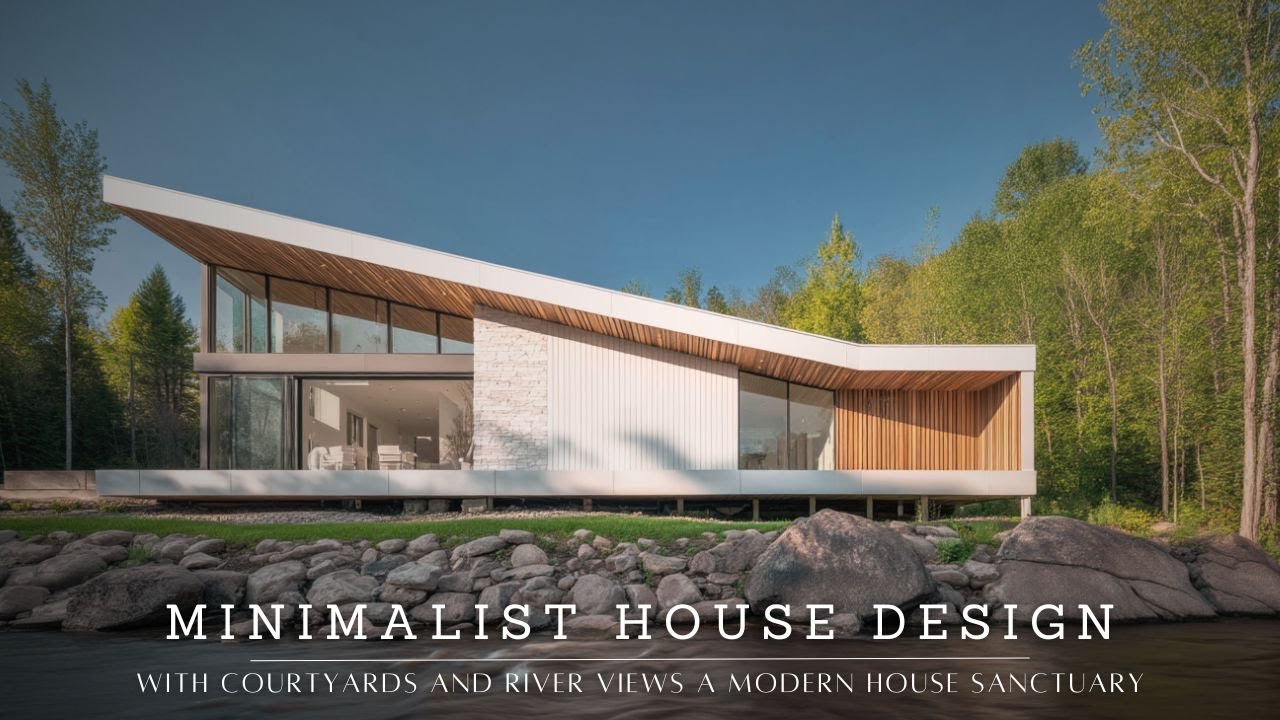 Minimalist House Design with Courtyards and River Views A Modern House Sanctuary