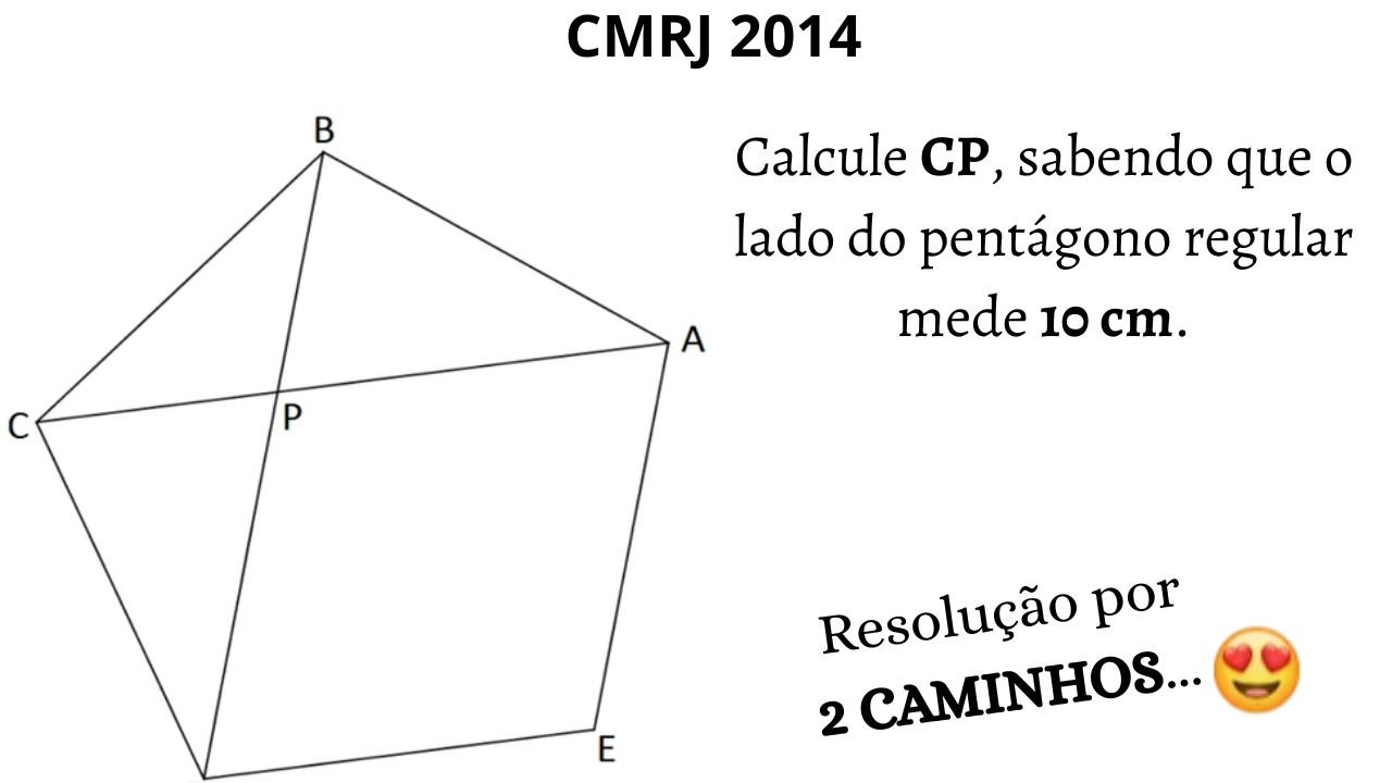 (CMRJ 2014) Segmento de uma diagonal de um pentágono regular (2 caminhos) Questão genial!