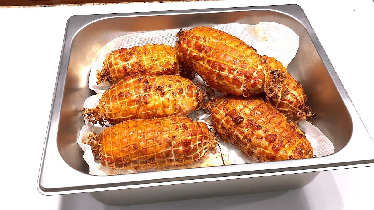 КУРИНАЯ ВЕТЧИНА самый простой рецепт, без оболочки, мясорубки Куриная колбаса Домашняя