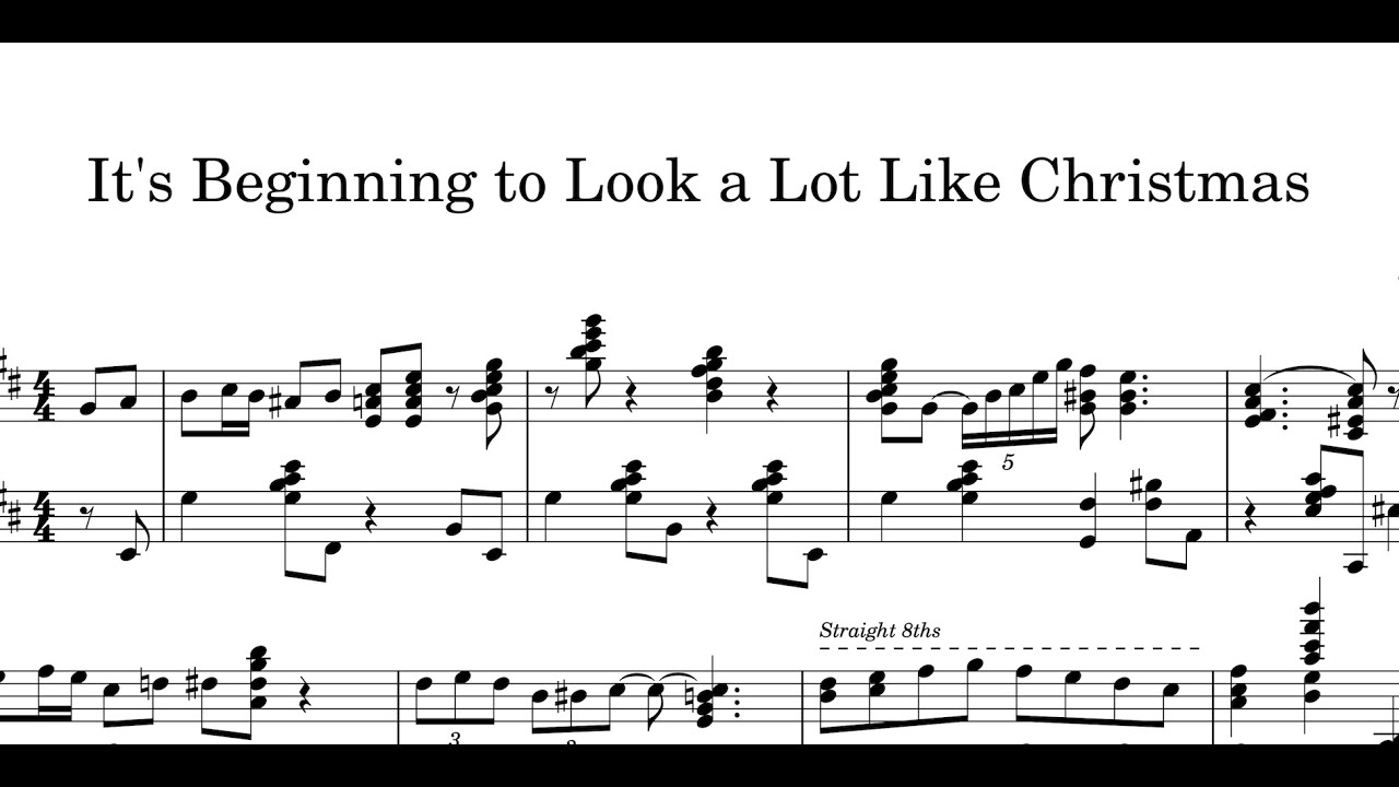 Jacob Mann - It's Beginning to Look a Lot Like Christmas [Transcription]