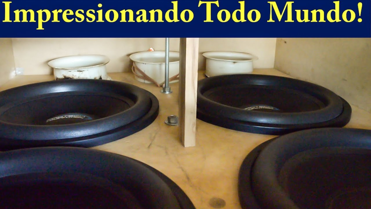 4 Subs Protech 15pol 2K Numa Caixa Band Pass 6 Ordem num Palio