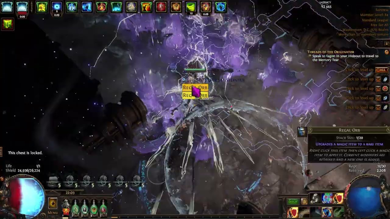 Map T17 Fortres + 100% Delirium + Strongbox With Kinetic Blast - Int Stacker POE 3.27 STD