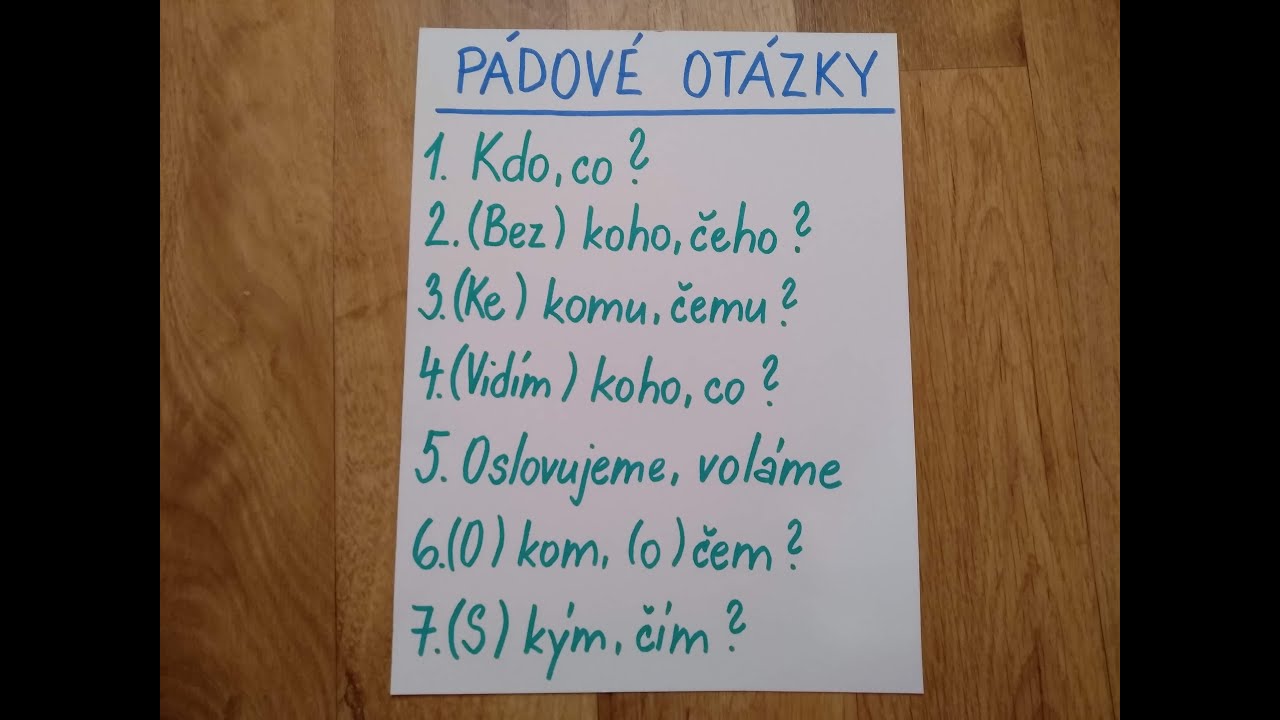 Pády podstatných jmen