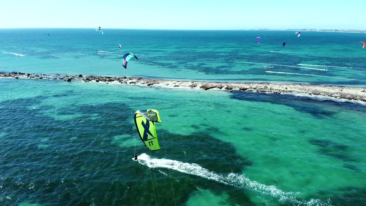 Kitesurfers at Woodman Point (DJI Mini 2)