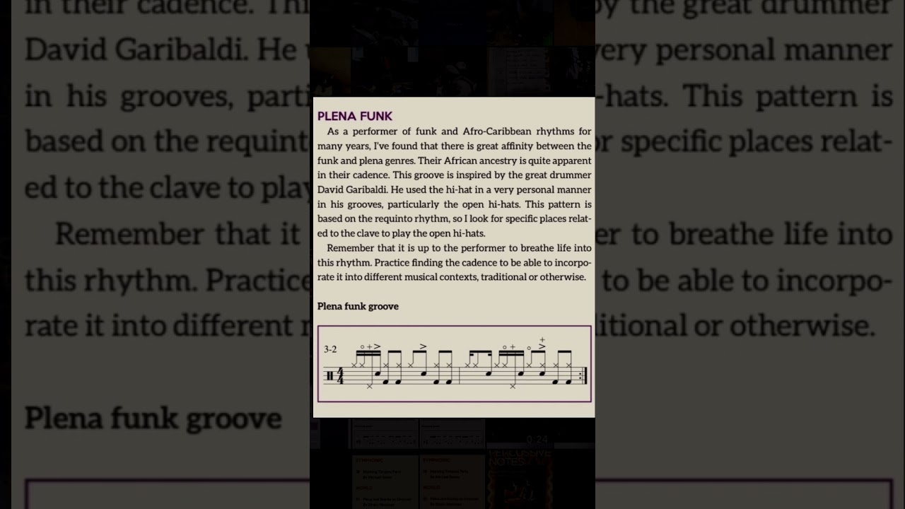 PLENA FUNK Groove / PASIC Percussive Notes magazine article !
